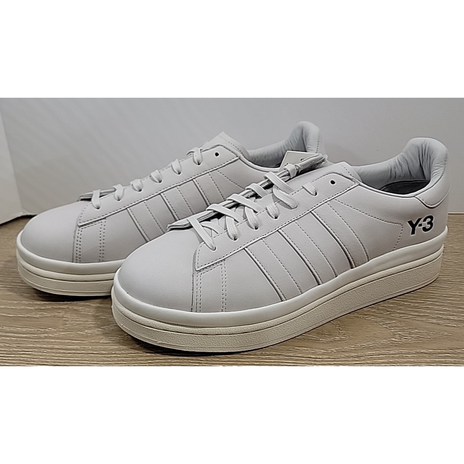 Adidas Y-3 Hicho Grey Gray White Fz4339 Men's Size 12.5 Sneakers